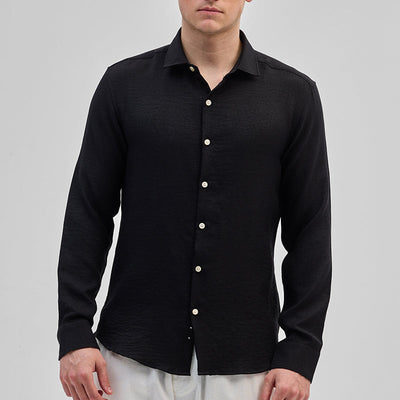 Black Textured Shirt