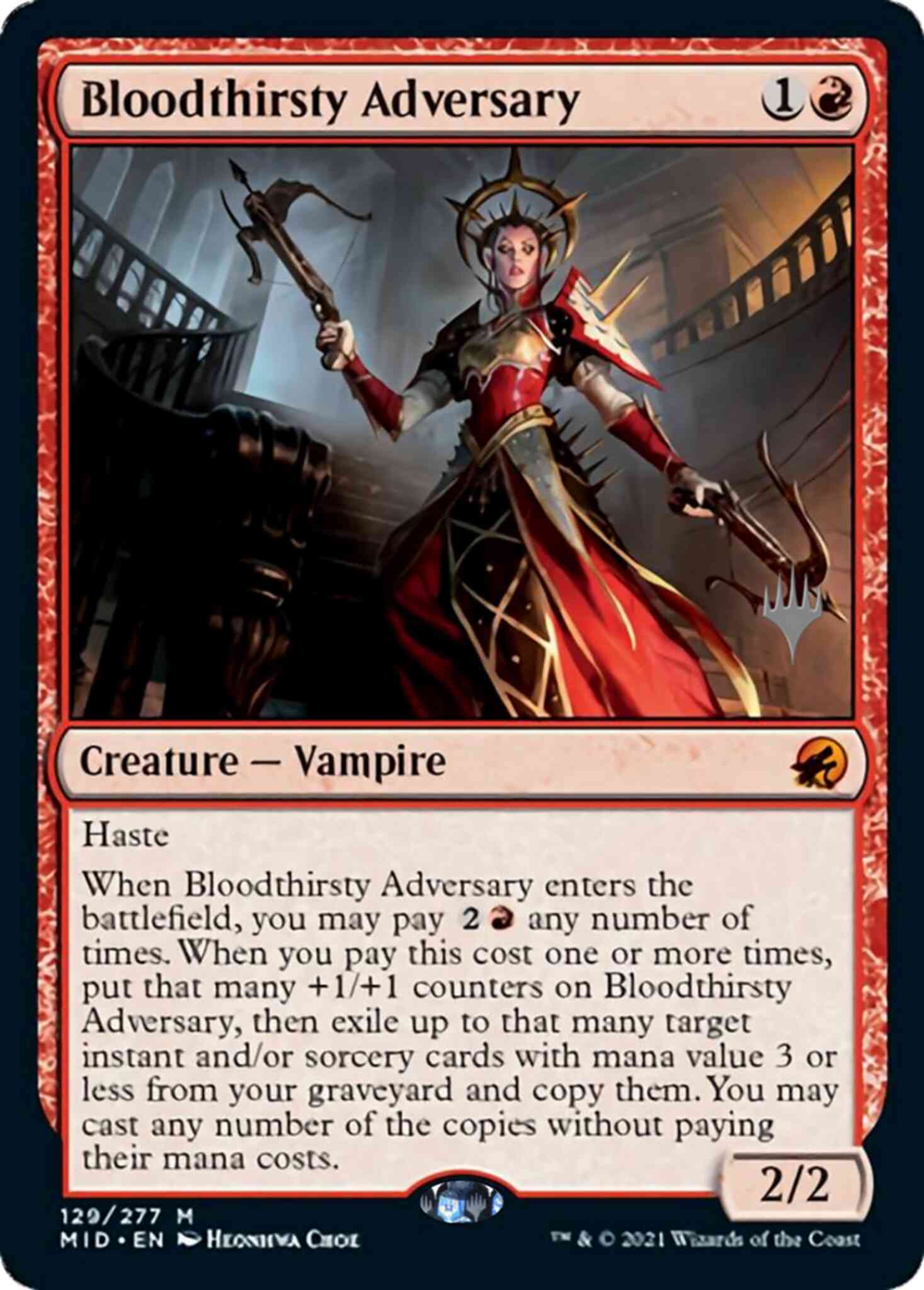 Bloodthirsty Adversary [Promo Pack] [129p] [Innistrad: Midnight Hunt Promos] [Non-Foil]
