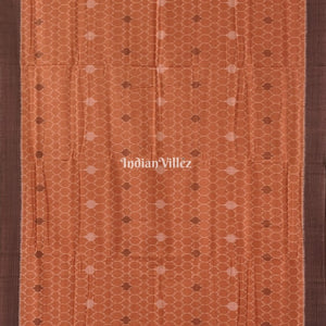 Peach Odisha Ikat Sambalpuri Pure Cotton Saree