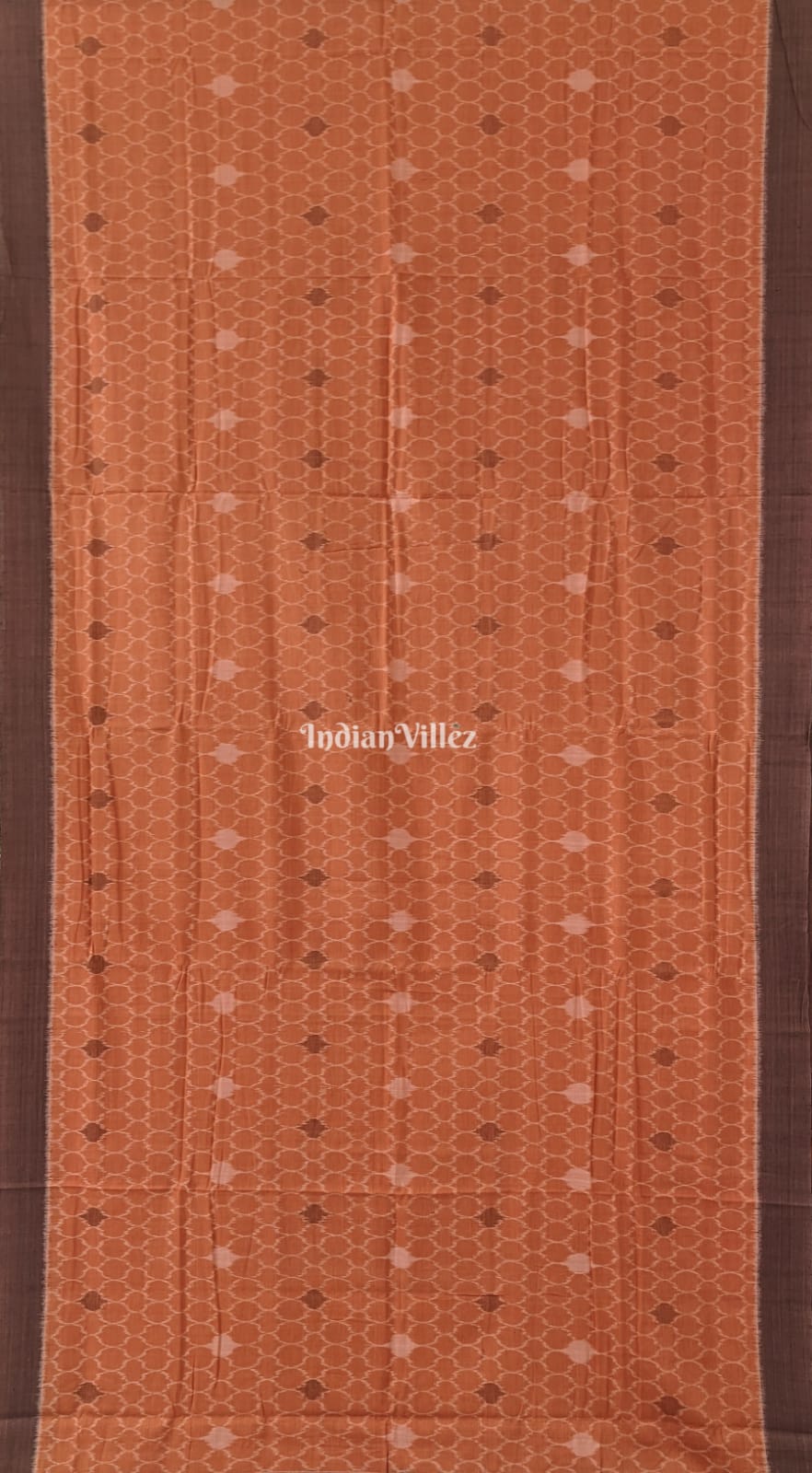 Peach Odisha Ikat Sambalpuri Pure Cotton Saree