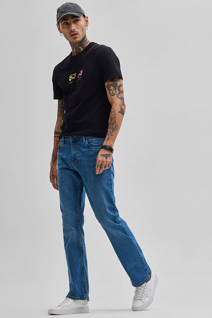 Dark Blue  Bootcut Jeans