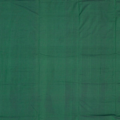 Sea Green Mangalagiri Cotton Saree With Stripes & Zari Border