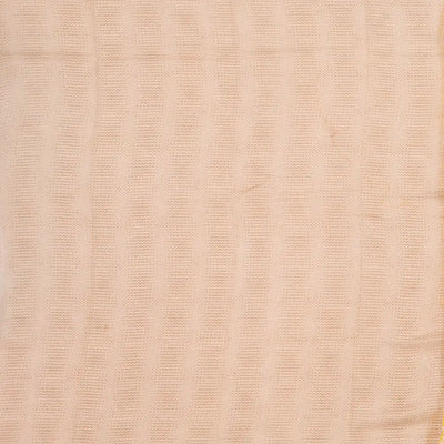 Taupe Handloom Chanderi Cotton Saree With Printed Yellow Floral Motif