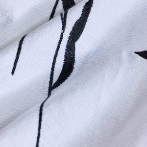 White Floral Embroidered Shirt