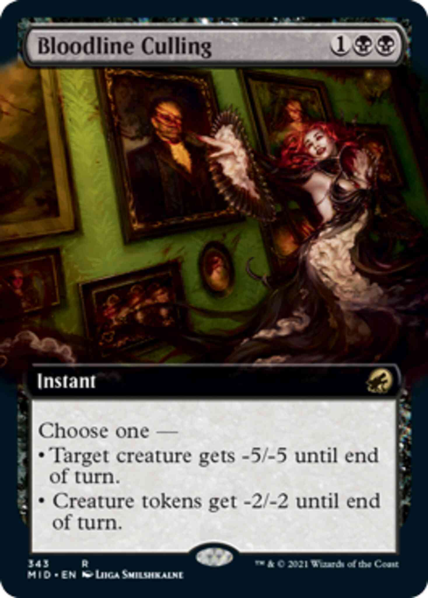 Bloodline Culling [343] [Extended Art] [Innistrad: Midnight Hunt] [Non-Foil]