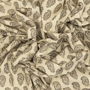Cream Woven Jaipur Cotton Saree Printed With Mango Motifs