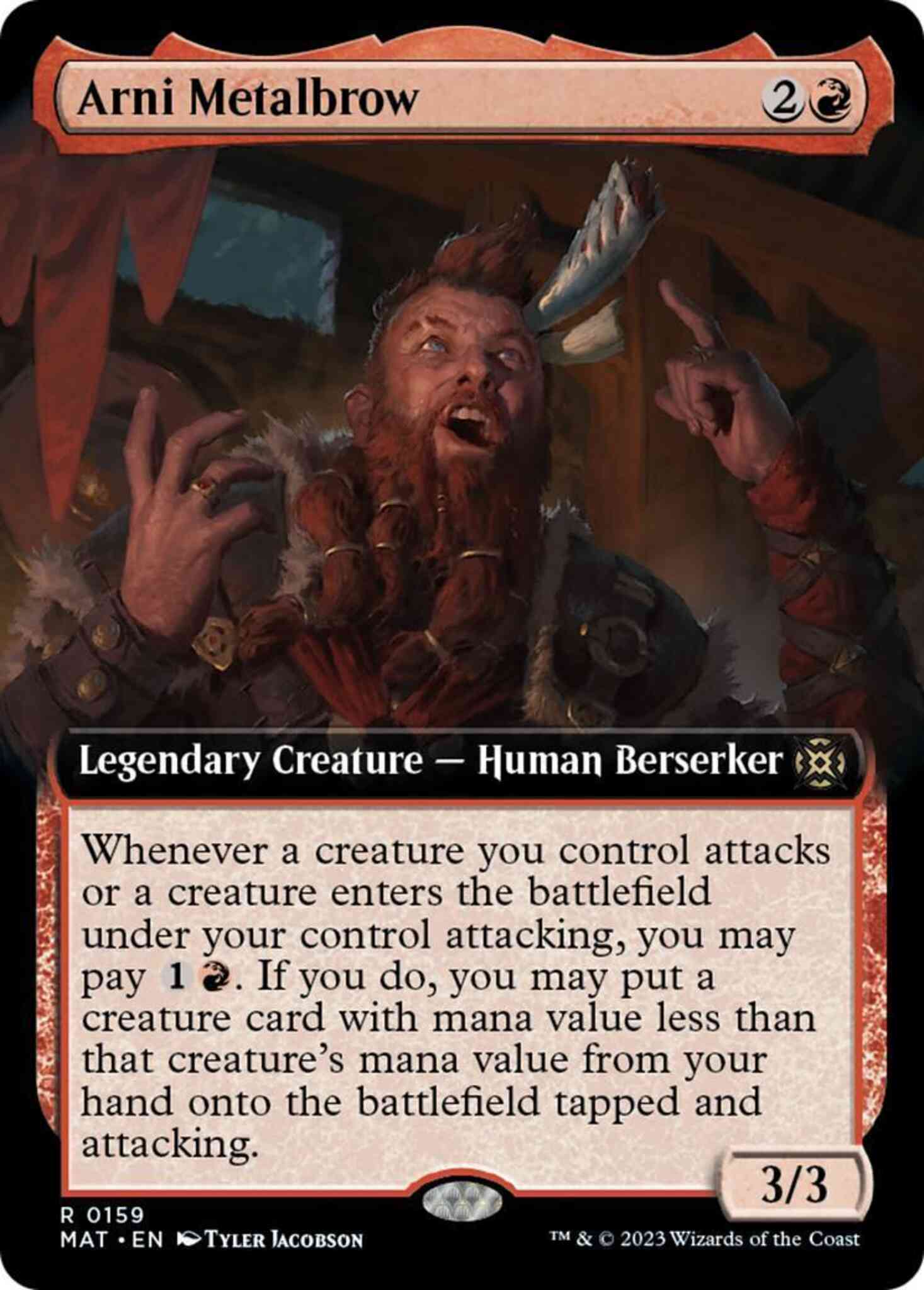 Arni Metalbrow [159] [Extended Art] [March of the Machine: The Aftermath] [Non-Foil]