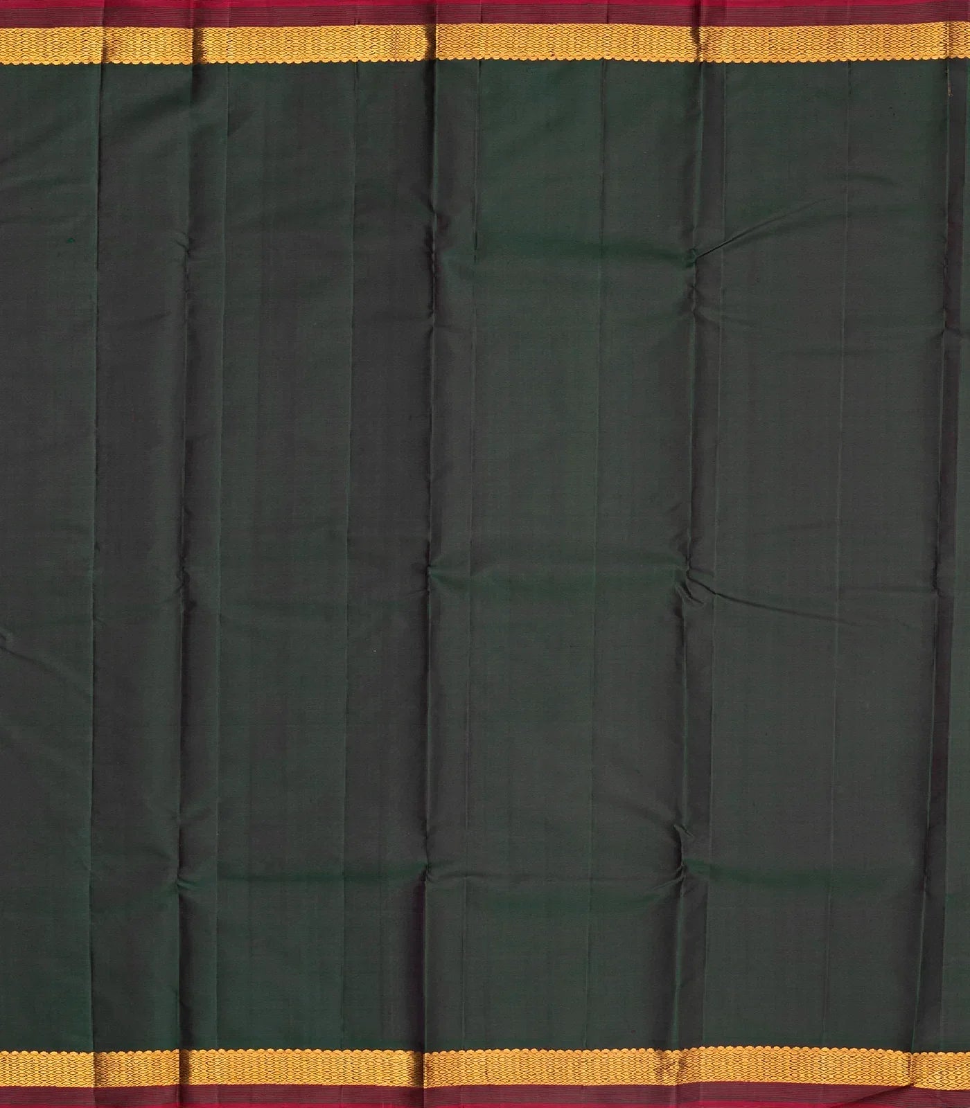 Crimson Handloom Kanchipuram Silk Saree With Floral Bud Buttas