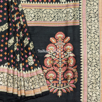 Black Designer Banarasi Tussar Saree