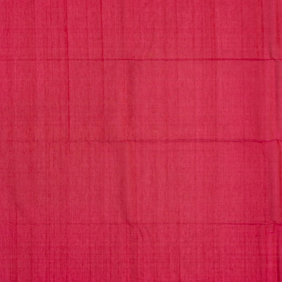 Taupe Handloom Kora Silk Cotton Saree With Buttas & Pink Pallu