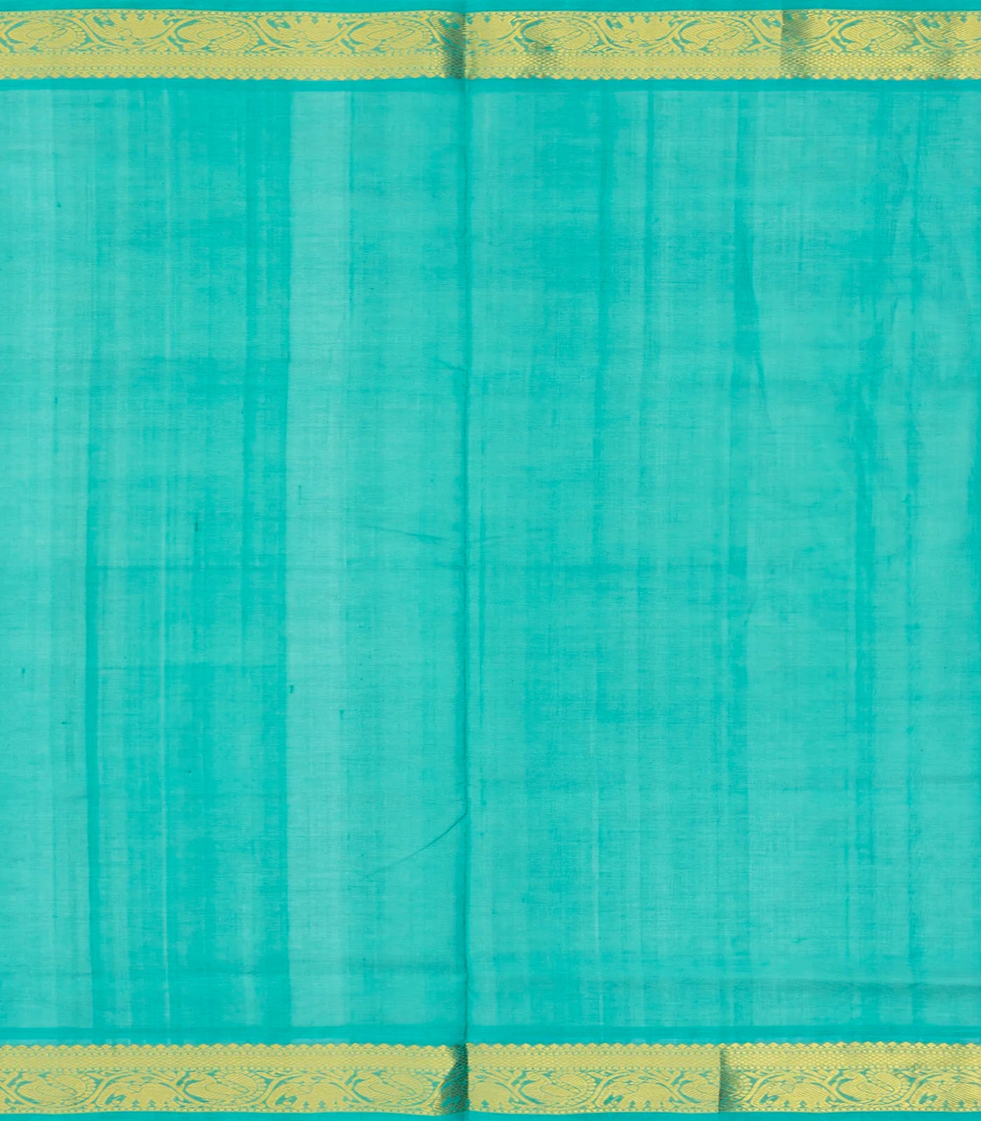 Purple Handloom Silk Cotton Saree With Stripes And Animal Motifs