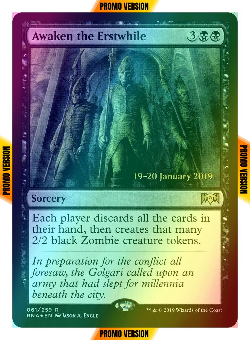 Awaken the Erstwhile [61s] [Ravnica Allegiance Promos] [Foil]
