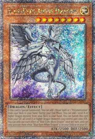 Blue-Eyes Abyss Dragon - RA01-EN016 - Quarter Century Secret Rare - 1st Edition