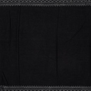 Black Woven Jaipur Cotton Saree Printed And Floral Motifs