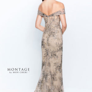 Montage 120923 Beaded Lace Long Formal Evening Dress