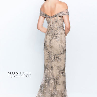 Montage 120923 Beaded Lace Long Formal Evening Dress