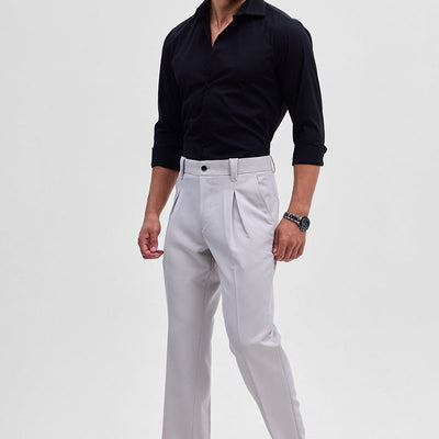 Black Slim Fit Stretch Shirt