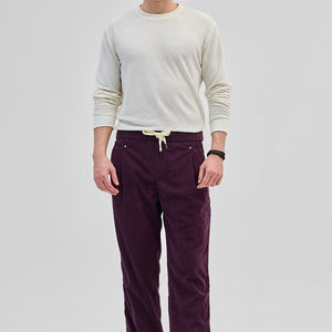 Purple Corduroy Relaxed Fit Trousers