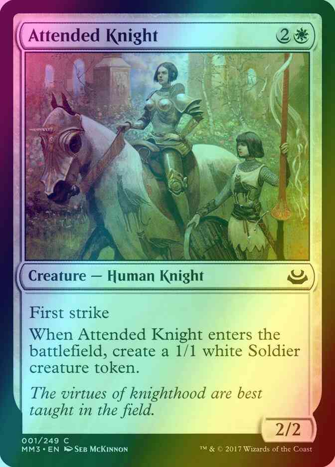 Attended Knight [Modern Masters 2017] [Foil]