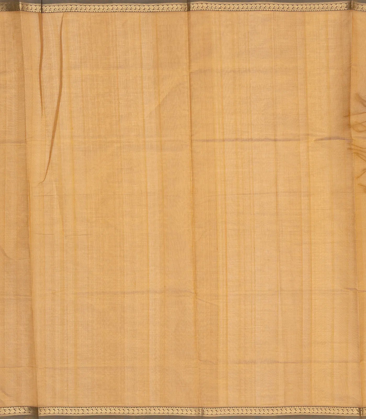 Beige Handloom Silk Cotton Saree With Yazhi Buttas