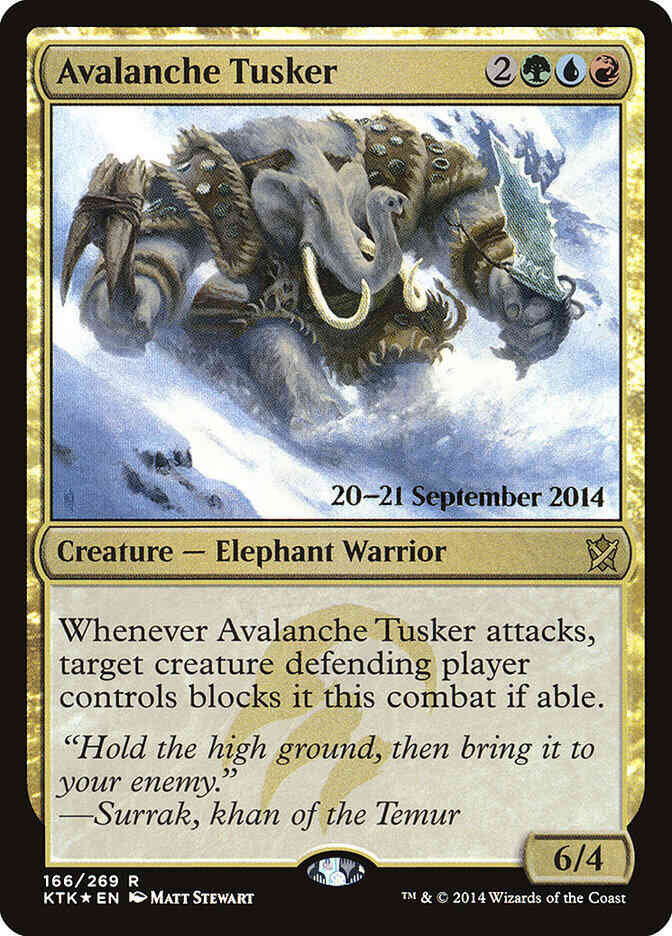 Avalanche Tusker [166s] [Khans of Tarkir Promos] [Foil]