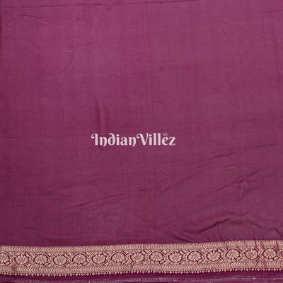 Magenta Georgette Banarasi Bandhani Silk Saree