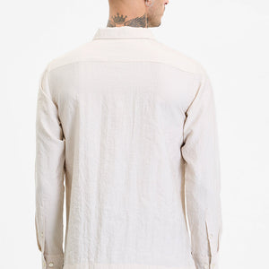 Cream Slim Fit Shirt