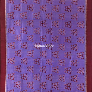 Lavender Butterfly Odisha Ikat Contemporary Silk Saree