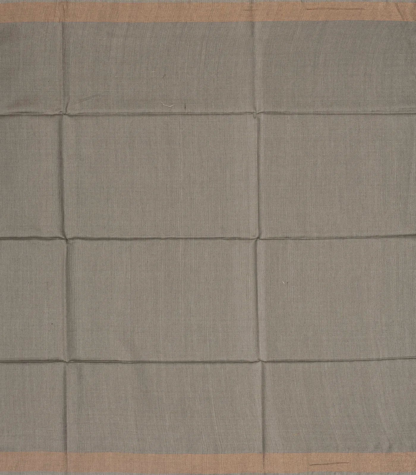 Taupe Handloom Tussar Silk Saree With Yellow Printed Motifs