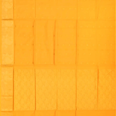 Mustard Venkatagiri Cotton Saree With Floral Buttas