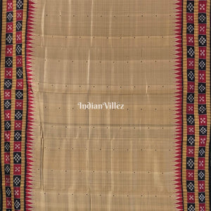 Camel Color Border Pasapali Khandua Silk Saree