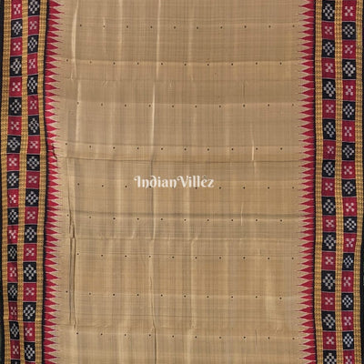 Camel Color Border Pasapali Khandua Silk Saree