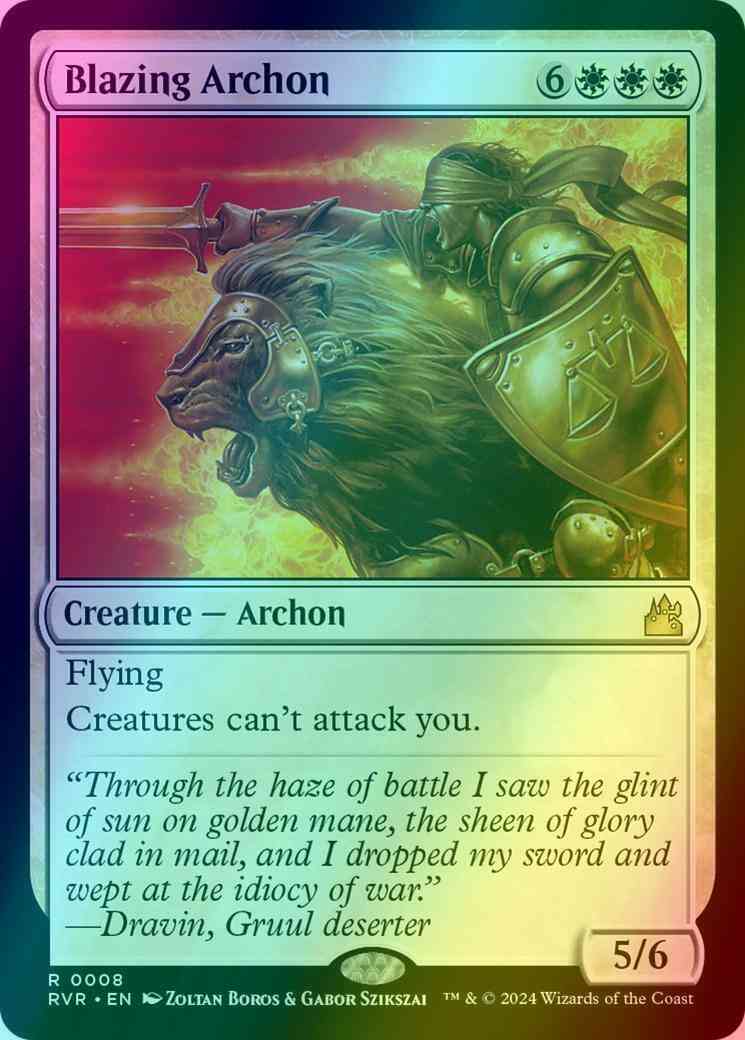 Blazing Archon [8] [Ravnica Remastered] [Foil]