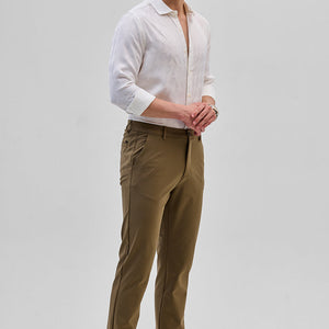 Brown Slim Fit Trousers