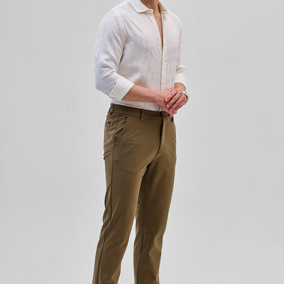 Brown Slim Fit Trousers