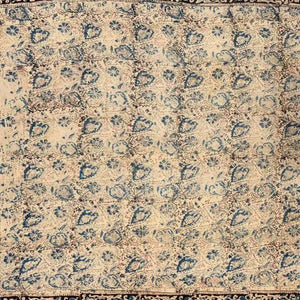 Crimson Woven Kalamkari Cotton Saree With Printed Floral Vine Motifs