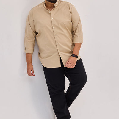 Beige Mandarin Shirt