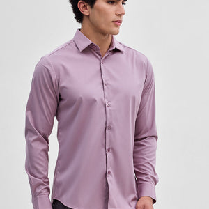 Lilac Slim Fit Stretch Shirt