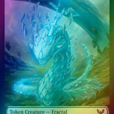 Avatar Token (01) // Fractal Token (03) [Strixhaven School of Mages Tokens] [Foil]