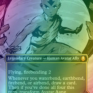 Avatar Aang // Aang, Master of Elements [308] [Borderless] [Scene] [Avatar: The Last Airbender] [Foil]