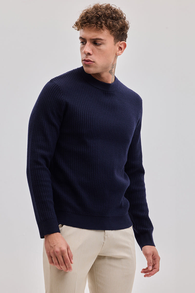 Navy Knitted Sweater