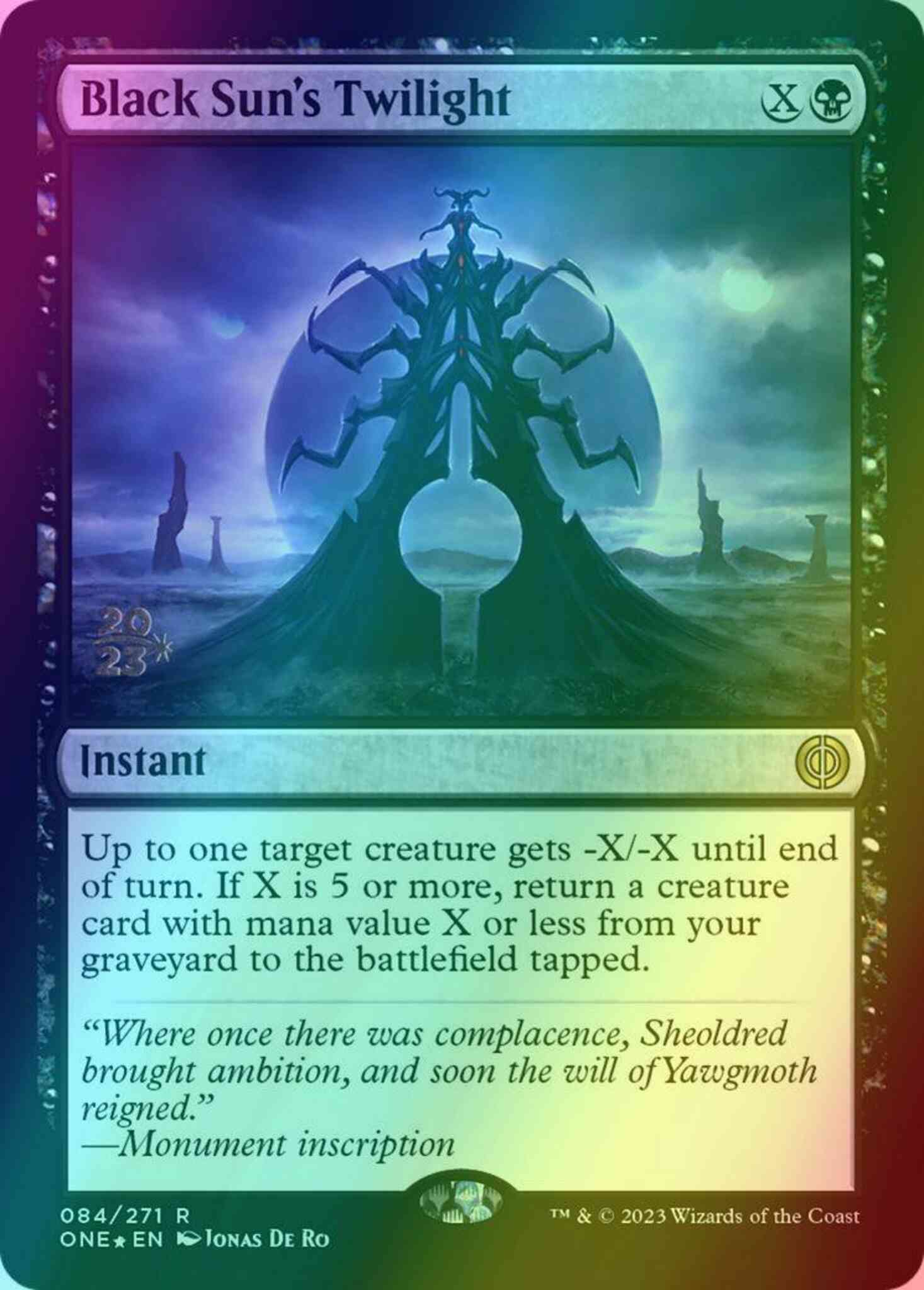 Black Sun's Twilight [84s] [Prerelease] [Phyrexia: All Will Be One: Promos] [Foil]