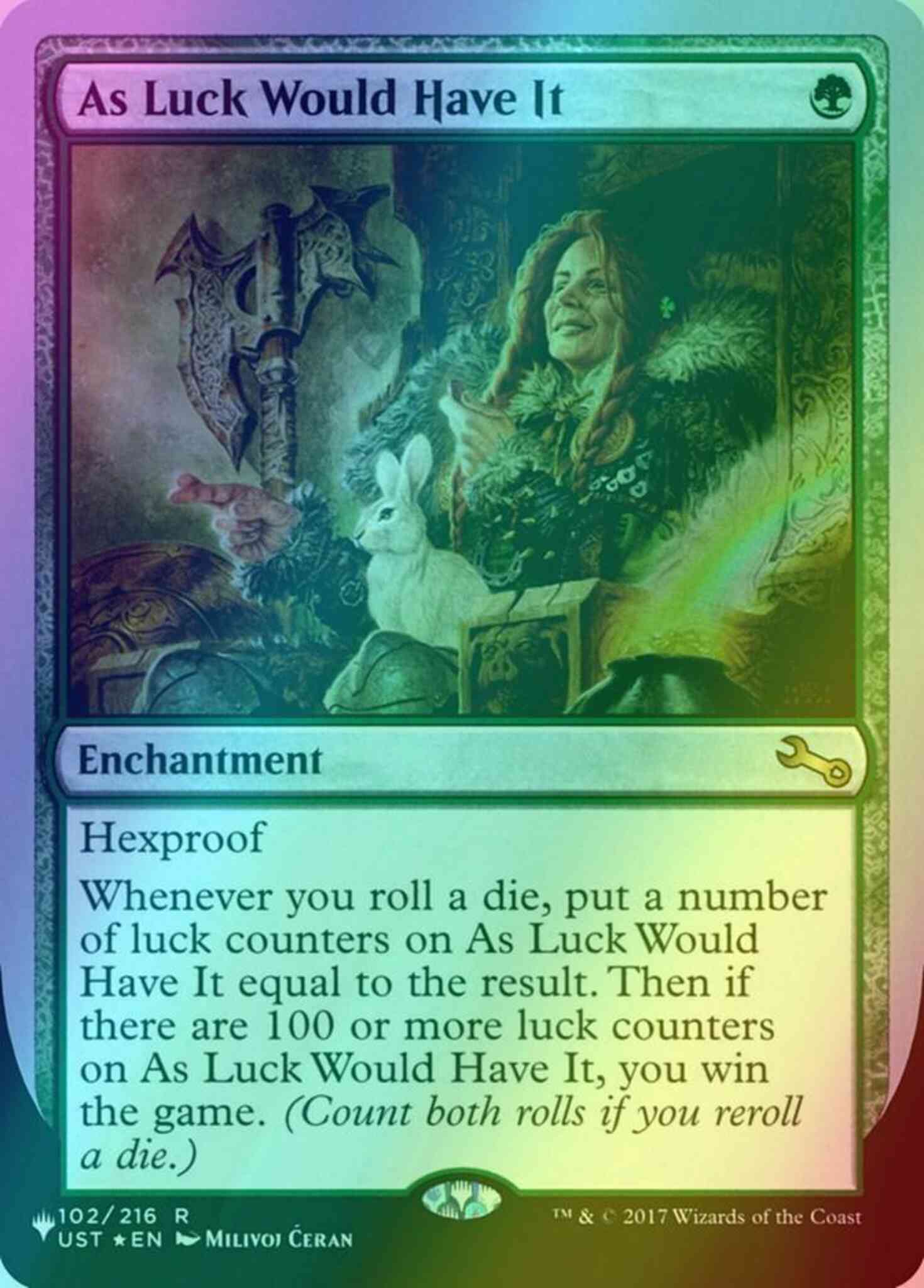 As Luck Would Have It [33] [UST Set Symbol] [The List: Unfinity Foil Edition] [Foil]