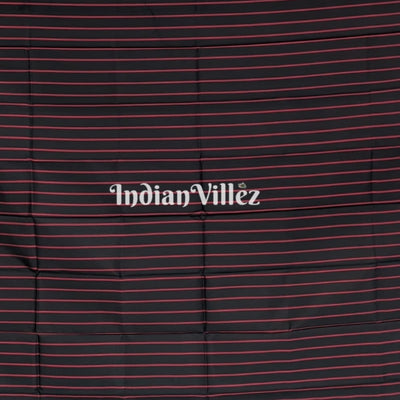 Maroon & Black Contemporary Soft Odisha Ikat Silk Saree