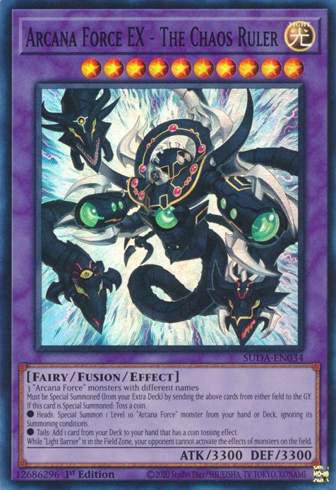 Arcana Force EX - The Chaos Ruler - SUDA-EN034 - Super Rare - 1st Edition