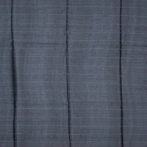 Grey Handloom Printed Tussar Silk Saree With Peacock Pallu-Grey