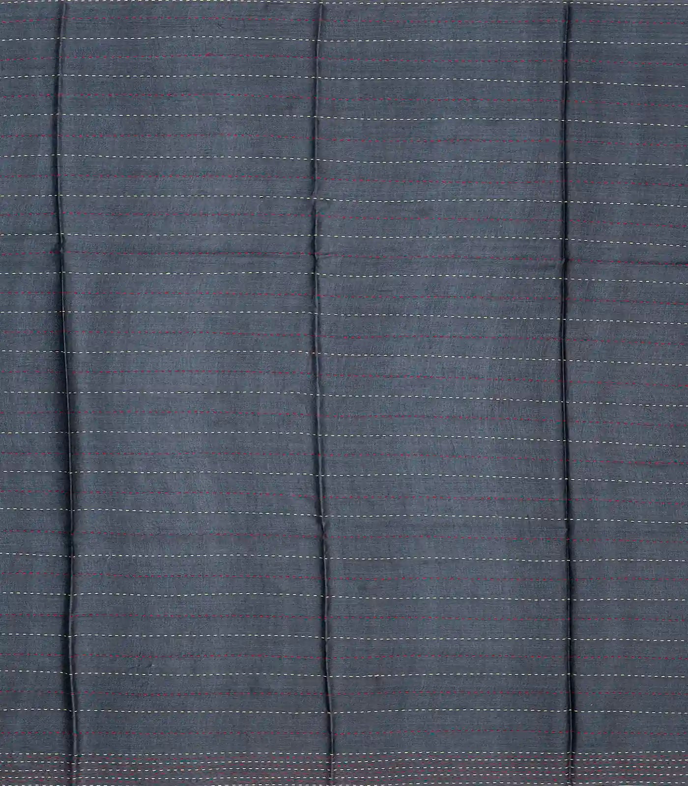 Grey Handloom Printed Tussar Silk Saree With Peacock Pallu-Grey