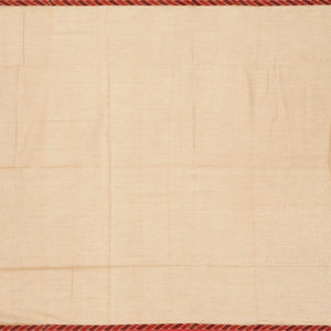 Beige Handloom Bengal Cotton Saree With Flower Buttas