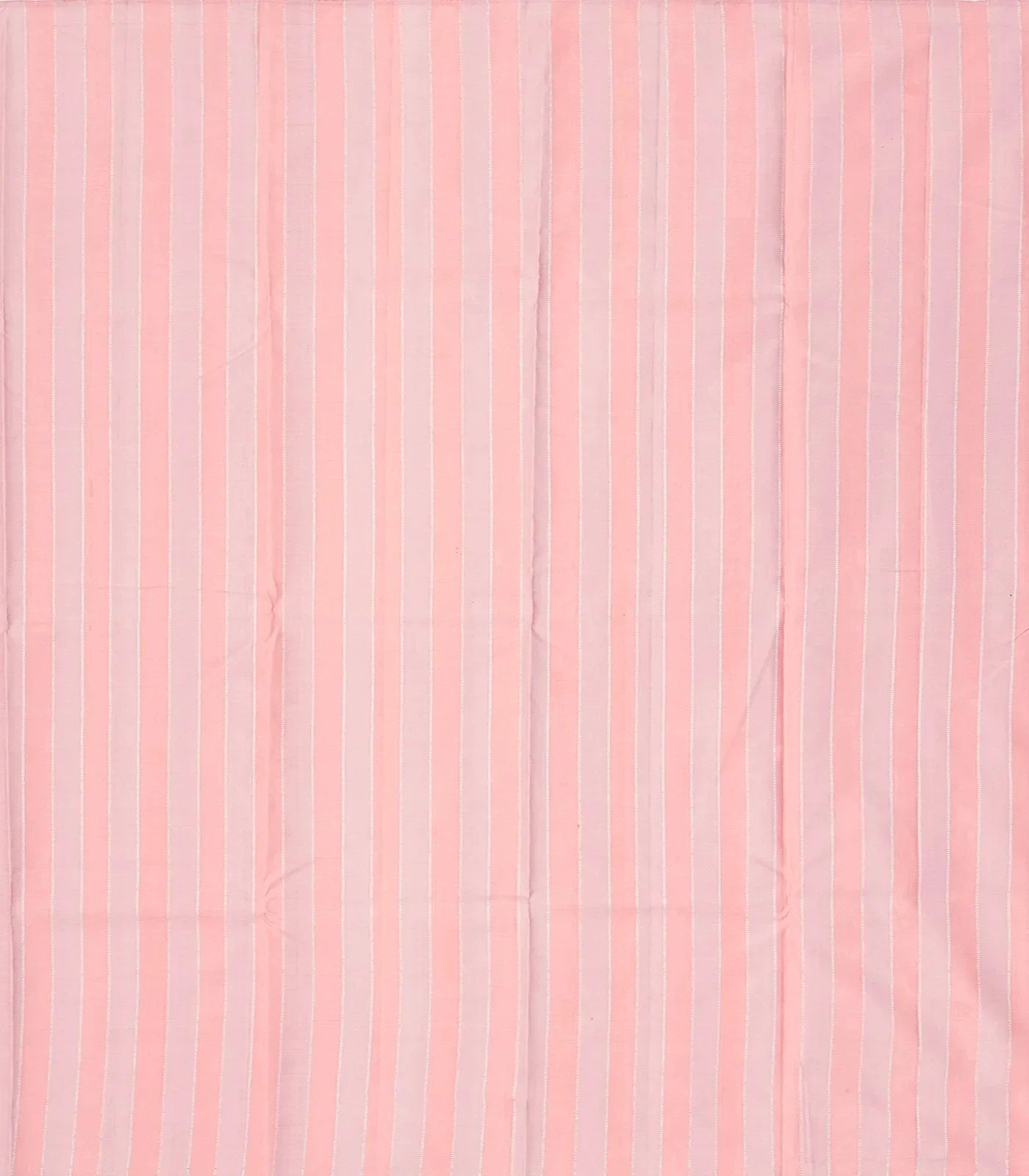 Grey Handloom Kanchipuram Silk Saree With Dotted Stripes