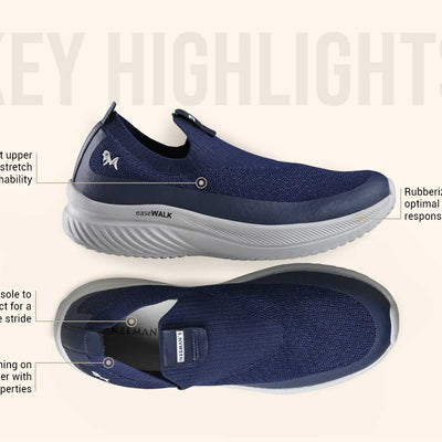 Ease Walk Slip Ons : Blue